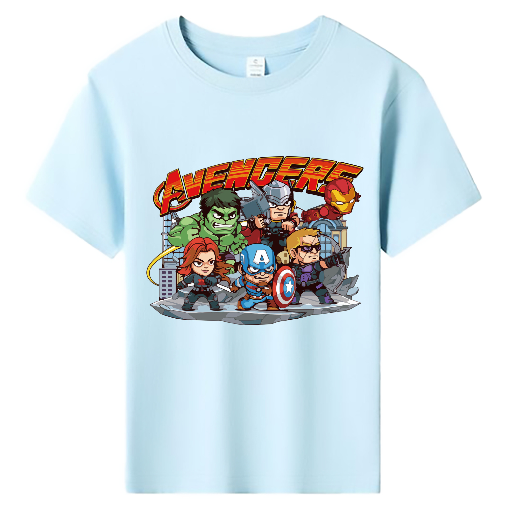 （画像用） アベンジャーズ The Avengers 綿100％キッズTシャツ（フロントプリント）
